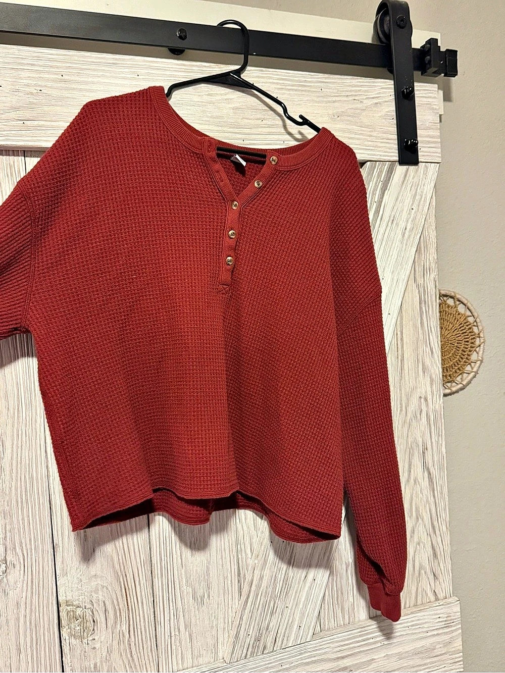 Old Navy Henley Cardigan in Red Size XL